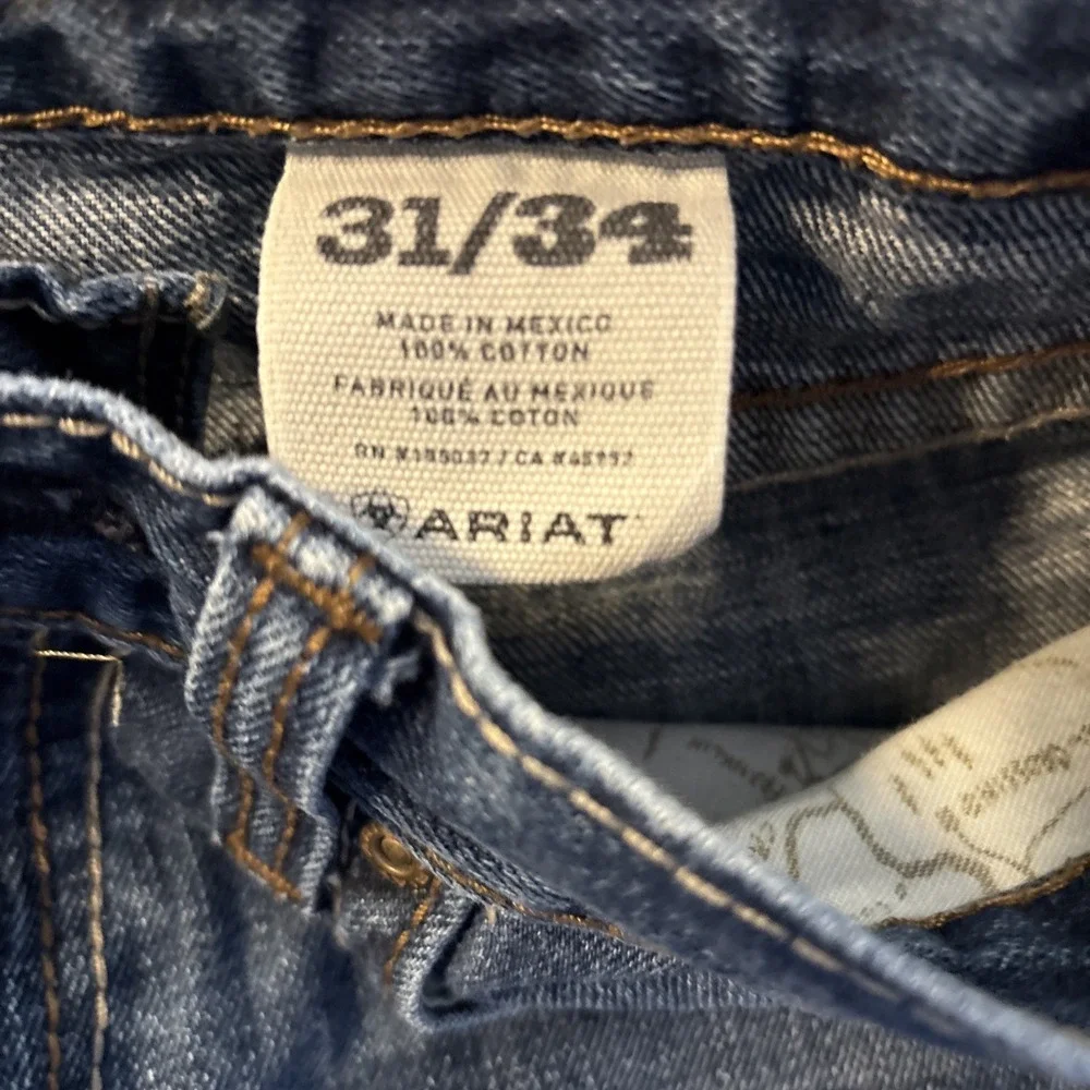 Ariat M5 Straight Fit Men's Jeans Size 31/34 Ripped Knee